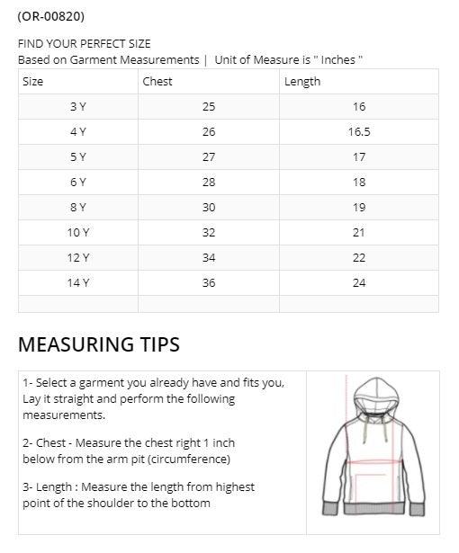 Kids Premium Quality Contrast Sleeve Paneled Pull-Over Fleece Hoodie (OR-00820) - Brands River