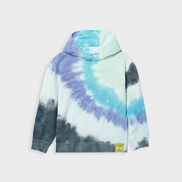 Premium Quality Tie & Dye Fleece Pull-Over Hoodie For Kids  (R)