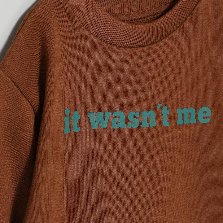 Kids " It Wasn't Me" Slogan printed Fleece Sweatshirt (LF-11082) - Brands River