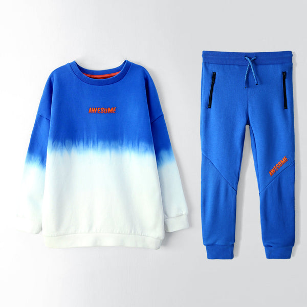 Kids Tie & Dye Soft Cotton Printed Fleece TrackSuit