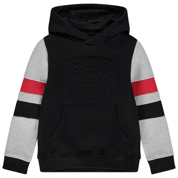 Kids Premium Quality Contrast Sleeve Paneled Pull-Over Fleece Hoodie (OR-00810) - Brands River