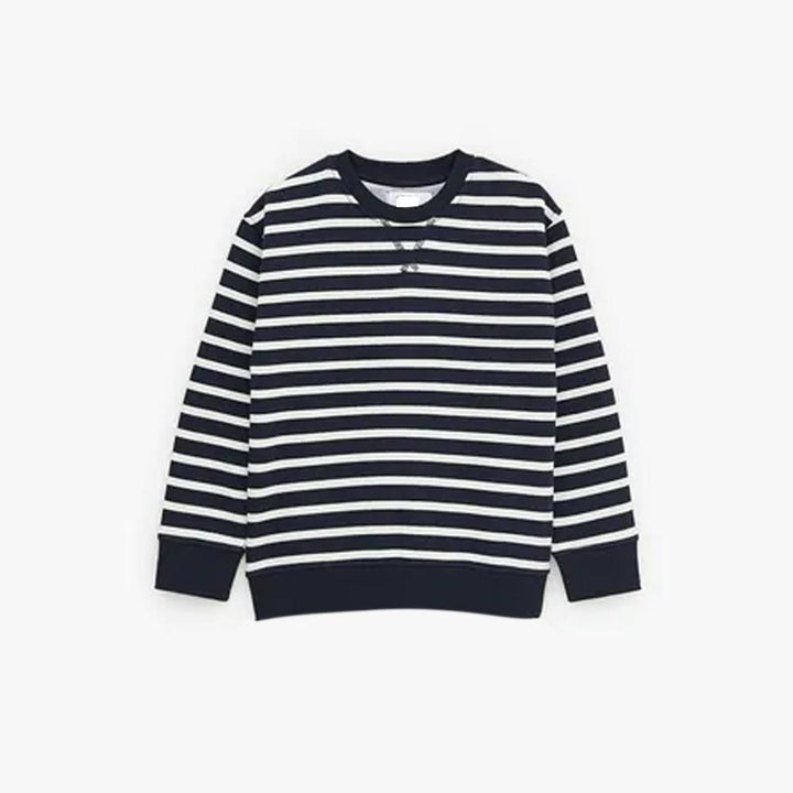 Kids Exclusive Striped V-Notch Brushed Fleece Sweatshirt (11023) - Brands River