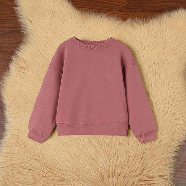 Girls Pink Premium Quality Soft Fleece Oversized Sweatshirt (AB-00800) - Brands River