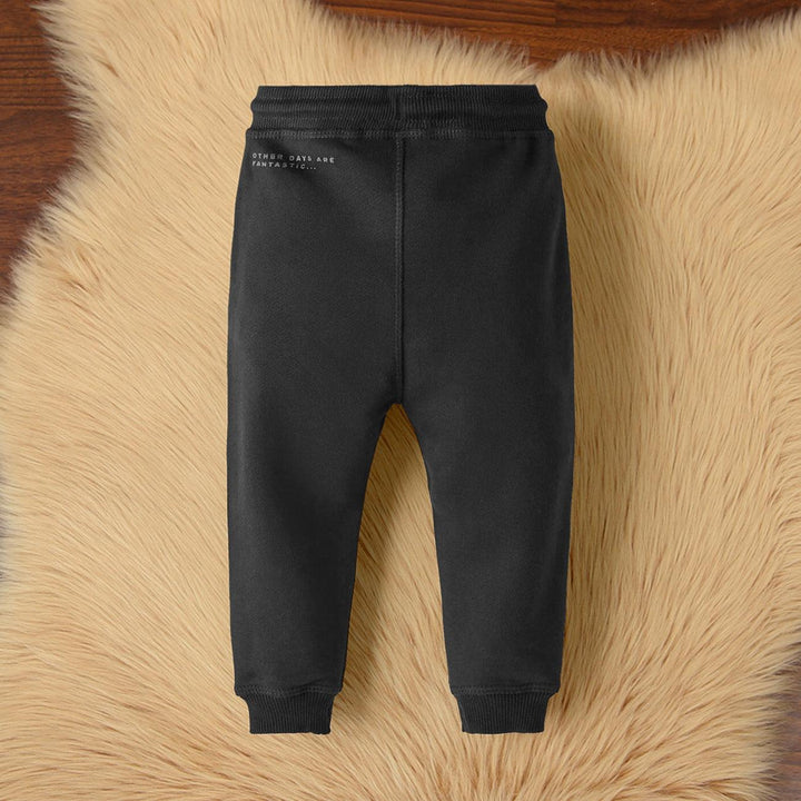 Kid's Premium Quality Graphic Black Fleece Jogger Trouser (AB-01018) - Brands River