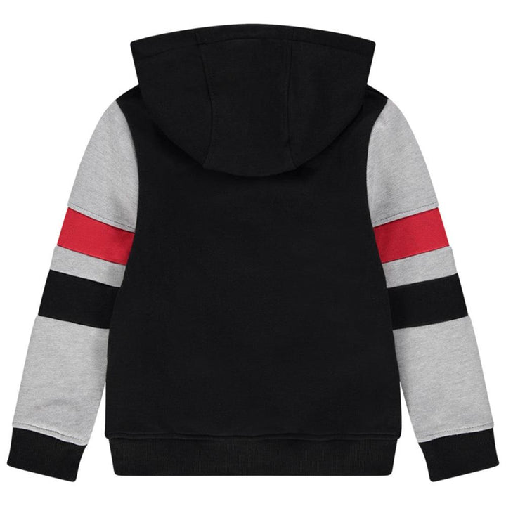 Kids Premium Quality Contrast Sleeve Paneled Pull-Over Fleece Hoodie (OR-00810) - Brands River