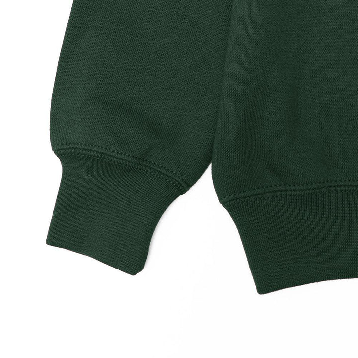 Kids Crew Neck Bottle Green Fleece Sweatshirt (RU-10551) - Brands River