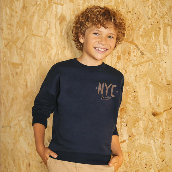 Kids NYC Printed Fleece Sweatshirt (LF-11085) - Brands River