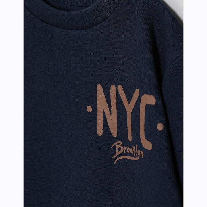 Kids NYC Printed Fleece Sweatshirt (LF-11085) - Brands River