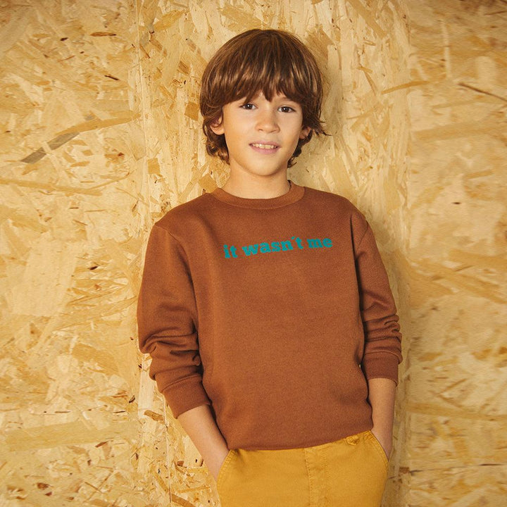 Kids " It Wasn't Me" Slogan printed Fleece Sweatshirt (LF-11082) - Brands River