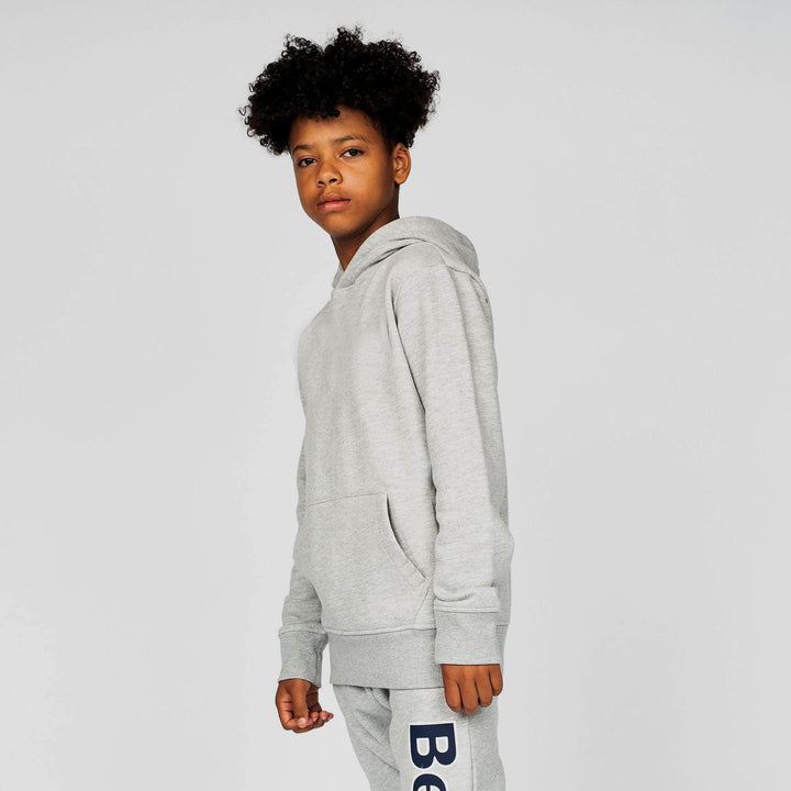 Kids Grey Basic Pull over Fleece Hoodie  (RU-10547) - Brands River