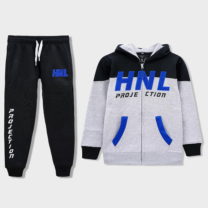 Premium Quality Cut & Sew Dady Style Fleece TrackSuit For Boys (HN-120041) - Brands River