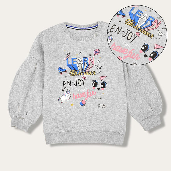 Girl's Premium Quality Colorful Graphic Printed Sweatshirt (MD-00741) - Brands River