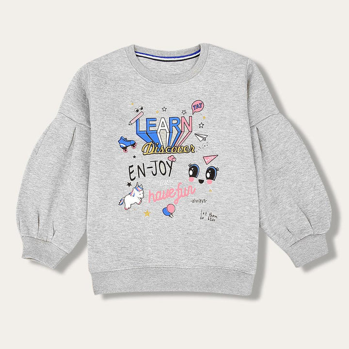 Girl's Premium Quality Colorful Graphic Printed Sweatshirt (MD-00741) - Brands River