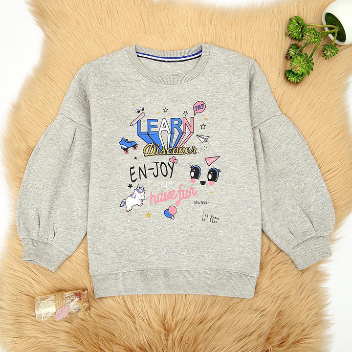 Girl's Premium Quality Colorful Graphic Printed Sweatshirt (MD-00741) - Brands River