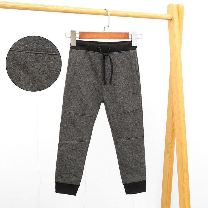 Kid's Charcoal Premium Quality Closed Bottom Fleece Trouser (MD-00744) - Brands River