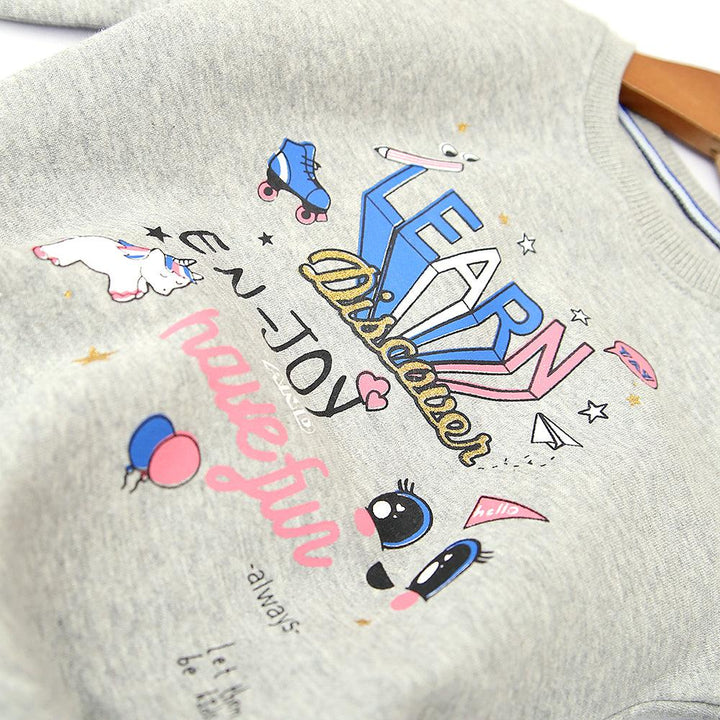 Girl's Premium Quality Colorful Graphic Printed Sweatshirt (MD-00741) - Brands River