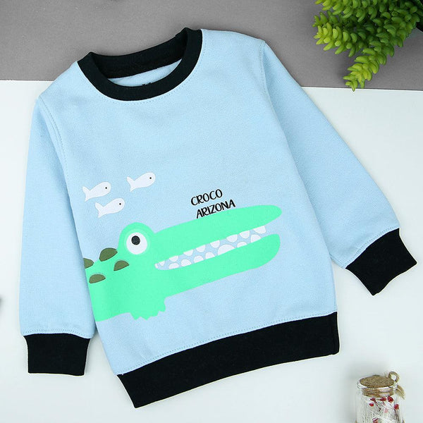 Kids Sky Sea Print Graphic Fleece Stylish Sweatshirt - Brands River