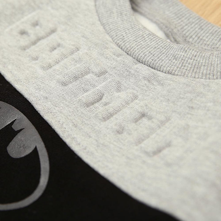 Kids Premium Quality Cut & Sew Black Panel and Batman Graphic Printed Fleece Sweatshirt (BM-00811) - Brands River