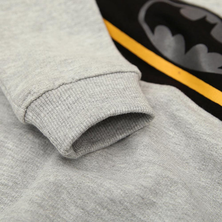 Kids Premium Quality Cut & Sew Black Panel and Batman Graphic Printed Fleece Sweatshirt (BM-00811) - Brands River