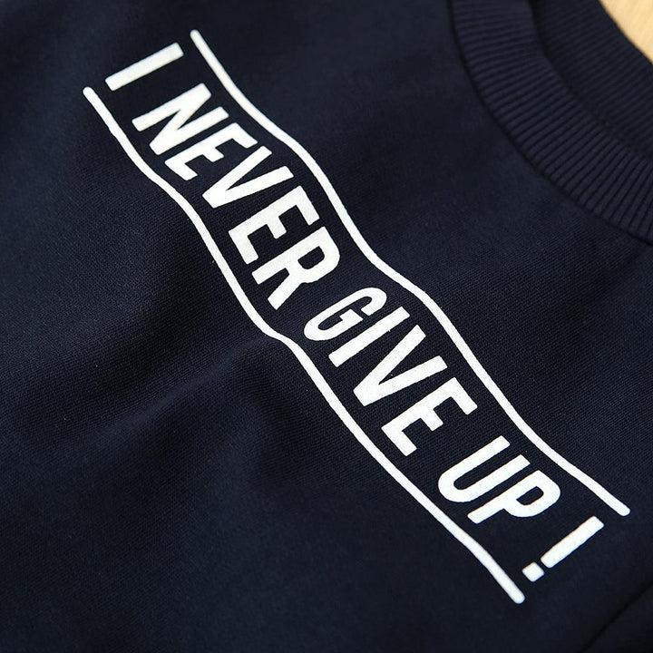 Kid's Premium Quality "I Never Give Up" Printed Sweatshirt (OR-00808) - Brands River