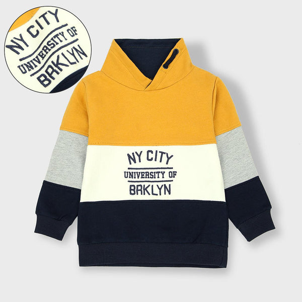 Kid's Premium Quality "Ny City University Of Brklyn" Embroidered Funnel Neck Hoodie (OR-00815) - Brands River