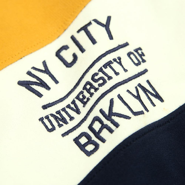 Kid's Premium Quality "Ny City University Of Brklyn" Embroidered Funnel Neck Hoodie (OR-00815) - Brands River