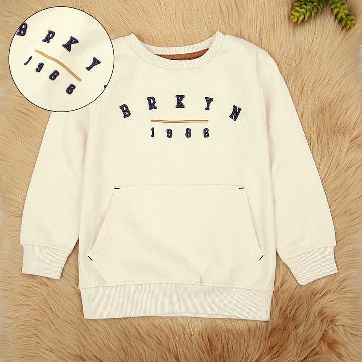 Kid's Premium Quality "B R K Y N" Embroidered & Printed Fleece Sweatshirt (GE-00822) - Brands River