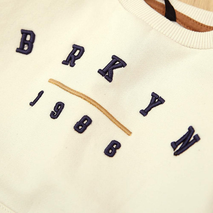 Kid's Premium Quality "B R K Y N" Embroidered & Printed Fleece Sweatshirt (GE-00822) - Brands River