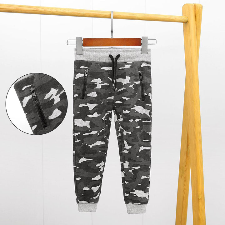 Kid's All Over Camo Printed Closed Bottom Fleece Jogger (MO-00839) - Brands River