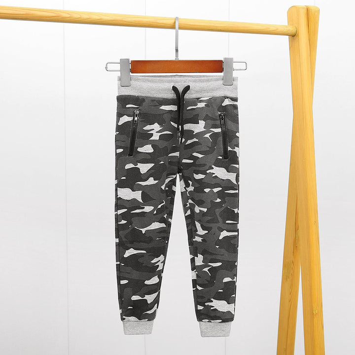 Kid's All Over Camo Printed Closed Bottom Fleece Jogger (MO-00839) - Brands River