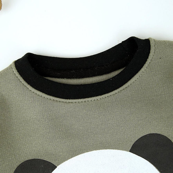 Kids Silly Panda Graphic  Fleece Sweatshirt (OU-11228) - Brands River