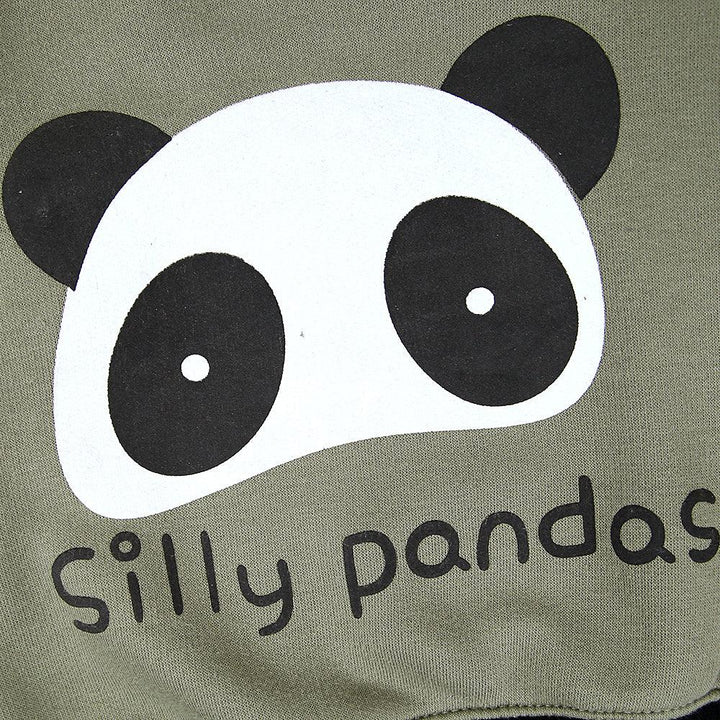 Kids Silly Panda Graphic  Fleece Sweatshirt (OU-11228) - Brands River