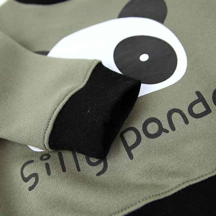 Kids Silly Panda Graphic  Fleece Sweatshirt (OU-11228) - Brands River