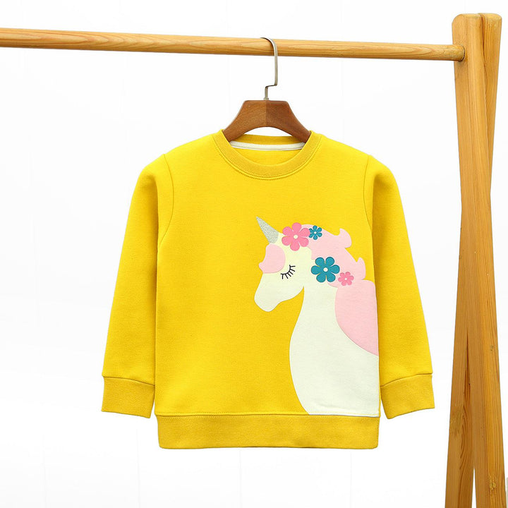 Girl's Premium Quality Crew Neck Unicorn Graphic Printed sweatshirt (00853) - Brands River