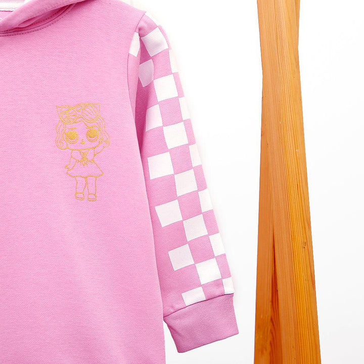 Girl's Premium Quality Rubik's Block Printed Fleece Hoodie (MD-00857) - Brands River