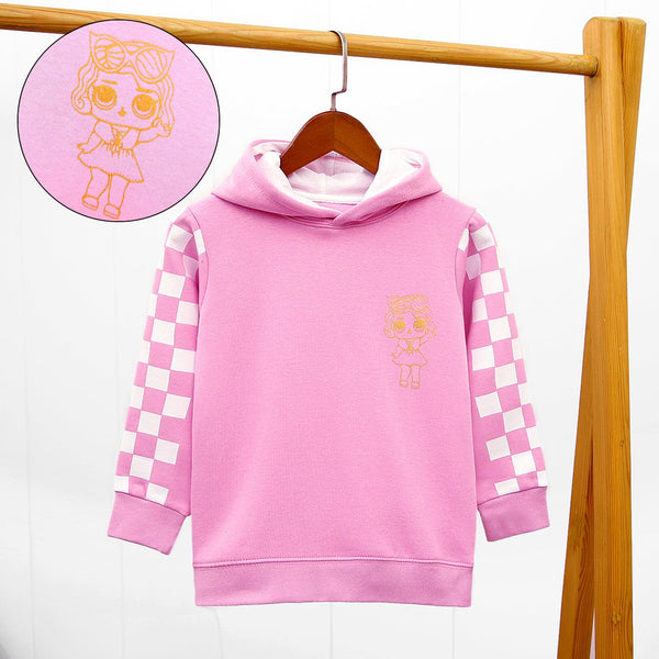 Girl's Premium Quality Rubik's Block Printed Fleece Hoodie (MD-00857) - Brands River