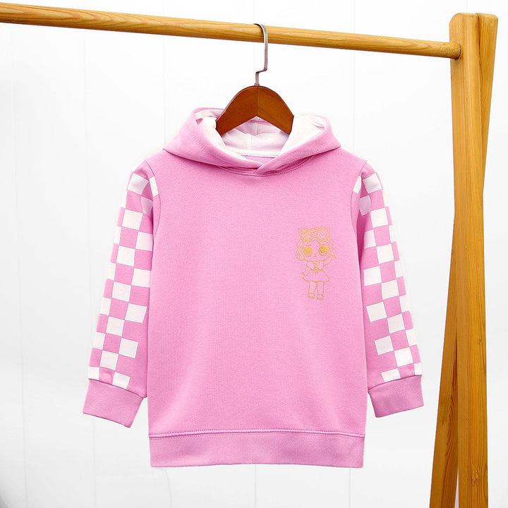 Girl's Premium Quality Rubik's Block Printed Fleece Hoodie (MD-00857) - Brands River