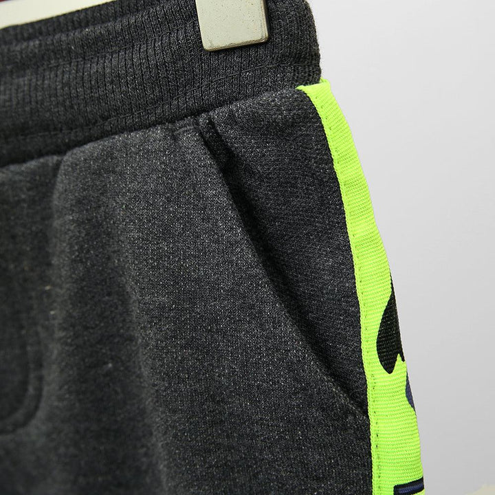 Kid's Premium Quality Color-Full Canvas Tape Printed Side Panel Fleece Trouser - Brands River