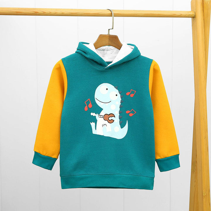 Kid's Premium Quality Contrast Sleeves Pull-Over Hoodie (MD-00974) - Brands River