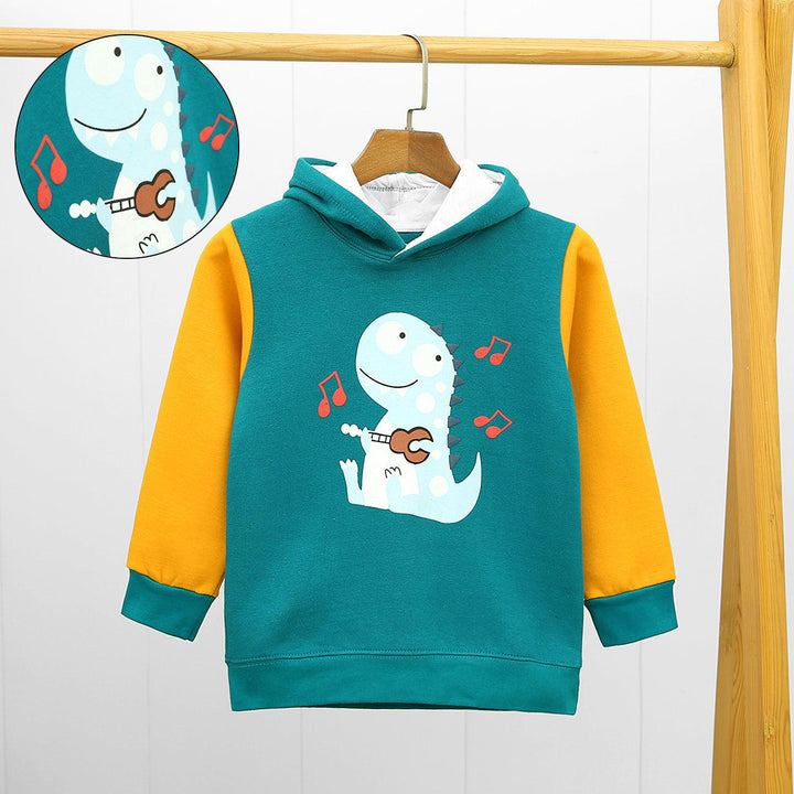 Kid's Premium Quality Contrast Sleeves Pull-Over Hoodie (MD-00974) - Brands River