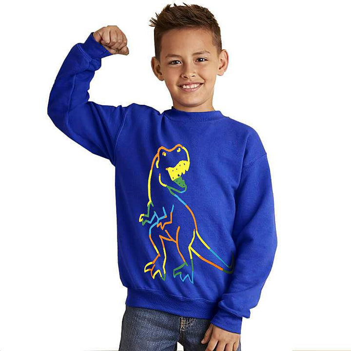 Boy's Premium Quality "Dino" Printed Fleece Sweatshirt (MD-00973) - Brands River