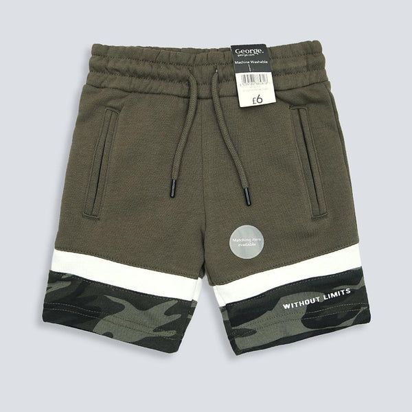 Boy's Fashion Premium Quality Camo Paneled Short (GE-14066) - Brands River