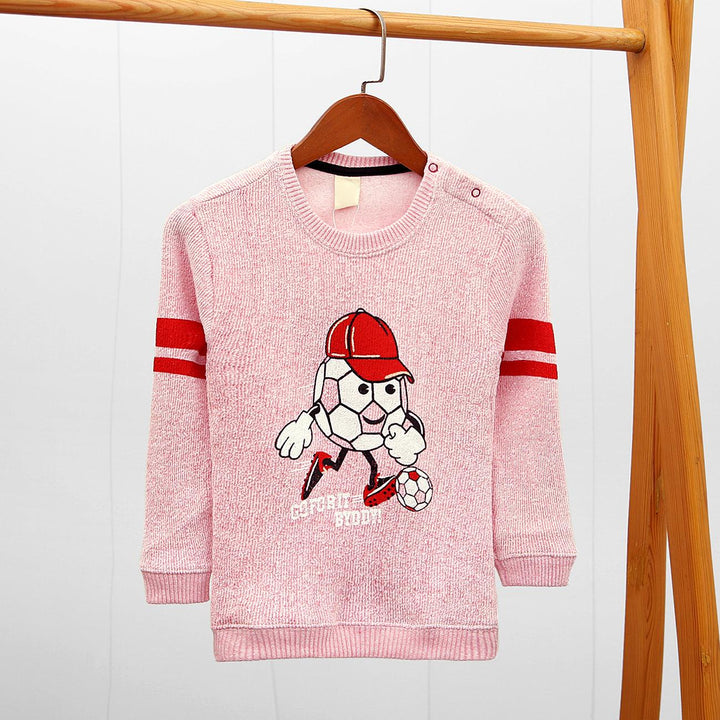 Kid's Baby Pink Graphic Printed Slim Fit Sweatshirt (IA-01011) - Brands River