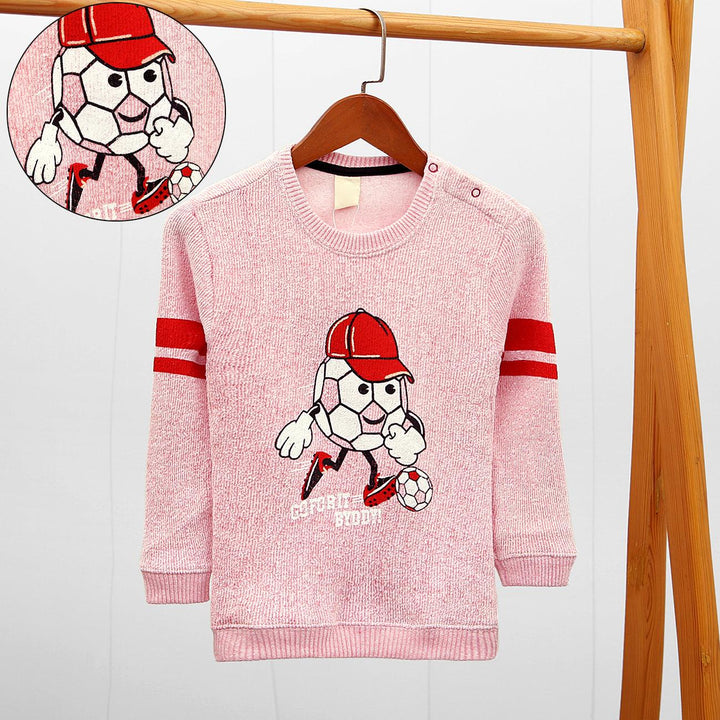 Kid's Baby Pink Graphic Printed Slim Fit Sweatshirt (IA-01011) - Brands River