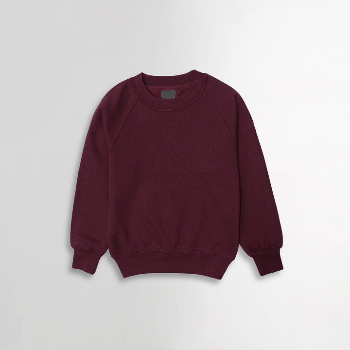 Kids Crew Neck Burgundy Fleece Sweatshirt (RU-10554) - Brands River