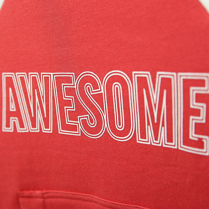 Kid's "Awesome" Print Fleece Raglan Sleeve Sweatshirt (NU-10013) - Brands River