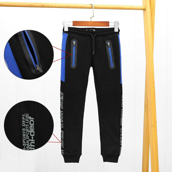 Premium Quality Printed Side Paneled Fleece Jogger Trouser For Boys (TR-10016) - Brands River