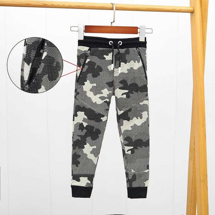 Kid's All Over Camo Printed Closed Bottom Fleece Jogger (TR-10014) - Brands River