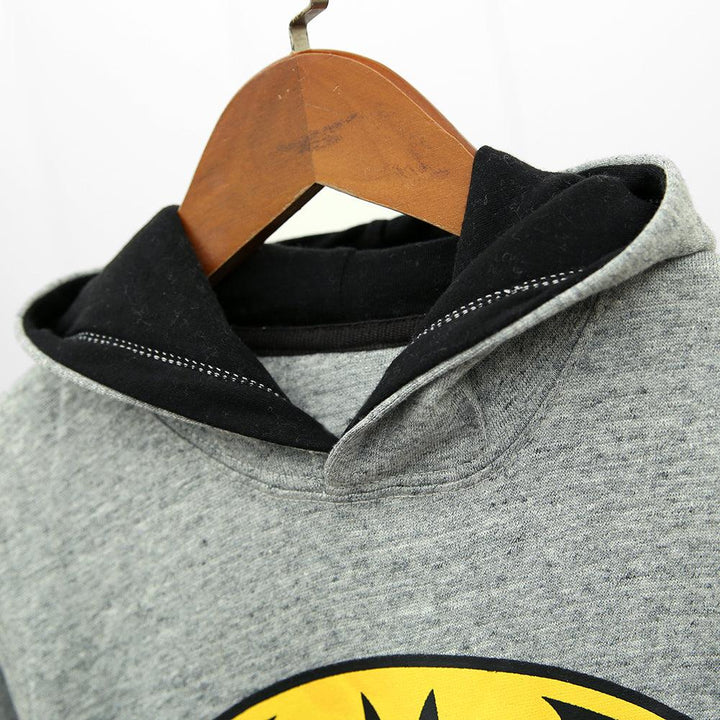 Graphic Printed Gray Fleece Hoodie For Kids (MD-10022) - Brands River