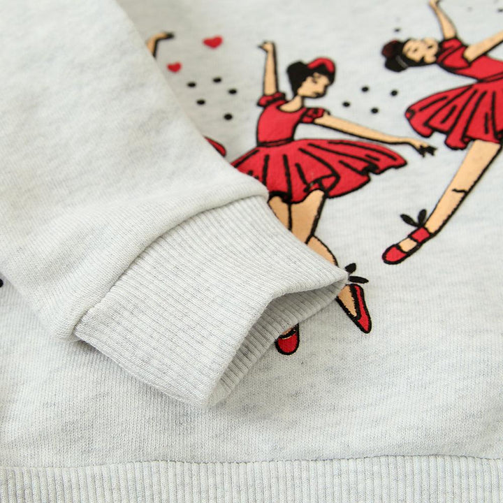 KIDS DANCING DOLL GRAPHIC PRINT FLEECE SWEATSHIRT (MM-11318) - Brands River